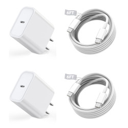 iPad Charger, iPhone Charger iPad Cord Fast Charging 12W USB Wall Charger Foldable Portable Travel Plug with 6.6FT Lightning iPad Cable Compatible with iPhone, iPad, iPad Mini 1/2/3/4/5,iPad Air 1/2/3